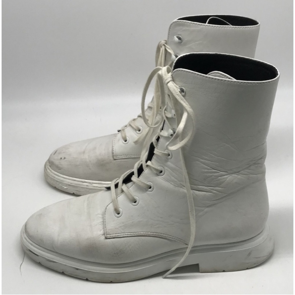 Stuart Weitzman Mckenzee Combat Boot In White Smo… - image 3